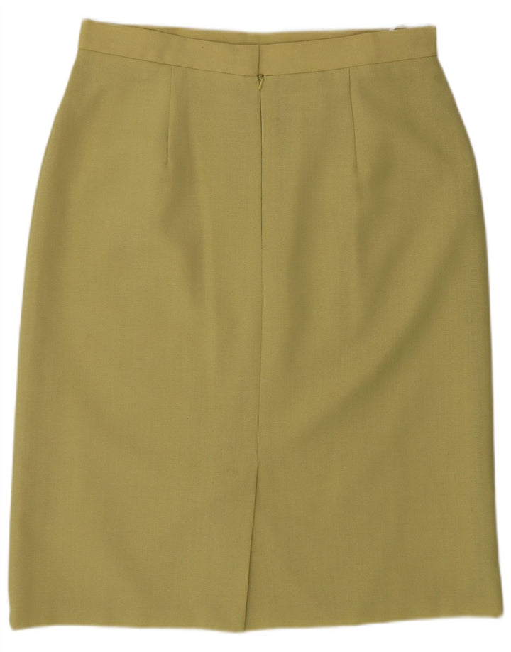 JAQUES VERT Ženska midi ravna suknja visokog struka UK 18 XL W33 zelena