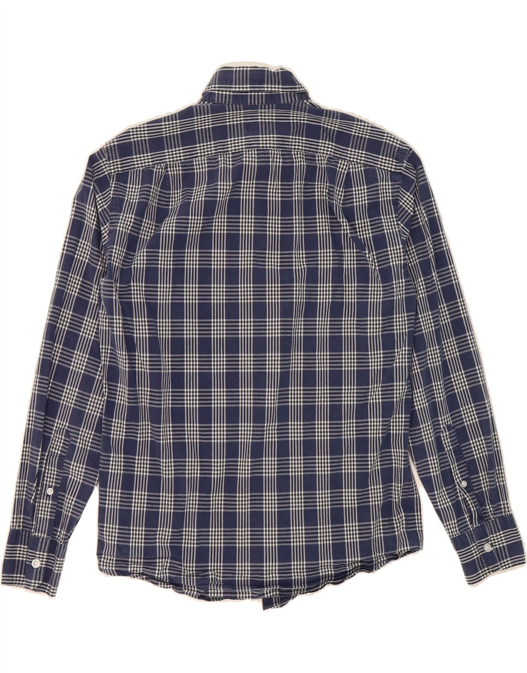 J. CREW Mens Shirt Small Navy Blue Check Cotton Vintage J. Crew and Second-Hand J. Crew from Messina Hembry 