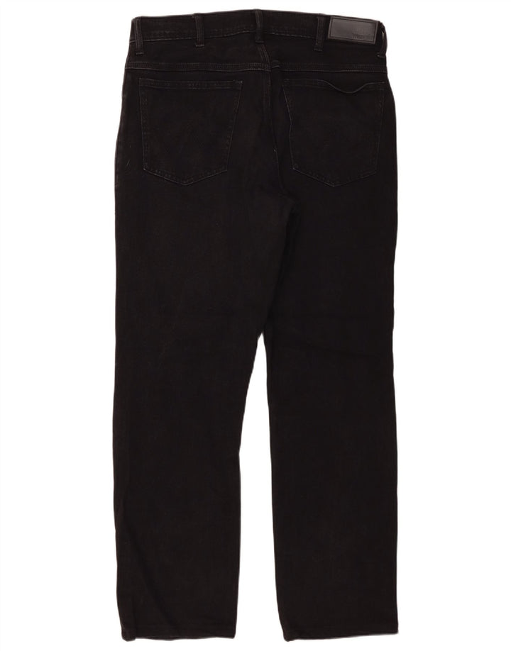 Wrangler muške ravne traperice W34 L29 crni pamuk
