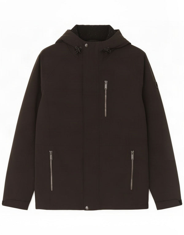 Muška vjetrovka s kapuljačom Calvin Klein UK 36 Small Black Polyester