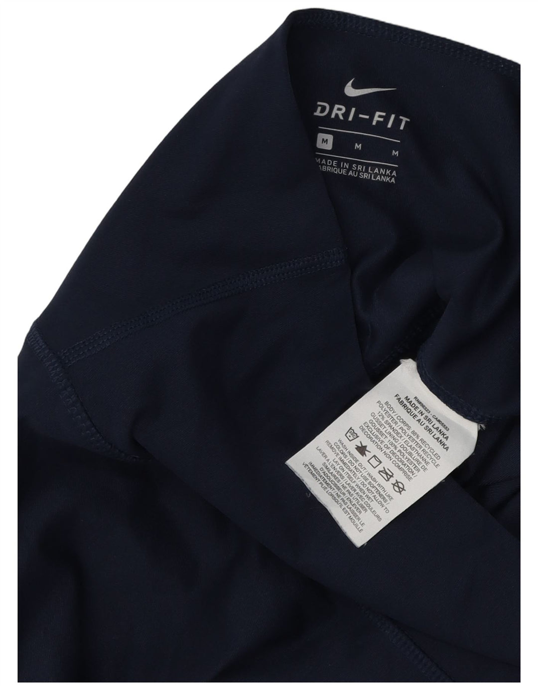 NIKE Ženske Dri Fit Leggings UK 12 Medium tamnoplavi poliester