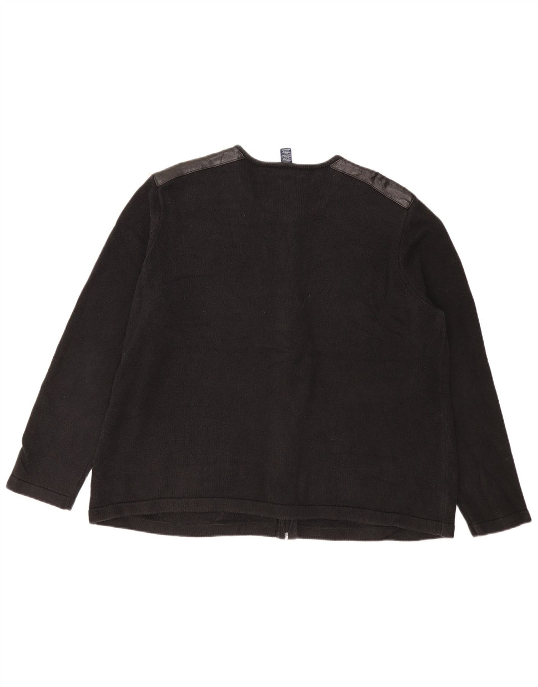 CHAPS Ženski džemper kardigan UK 22 3XL crni pamuk