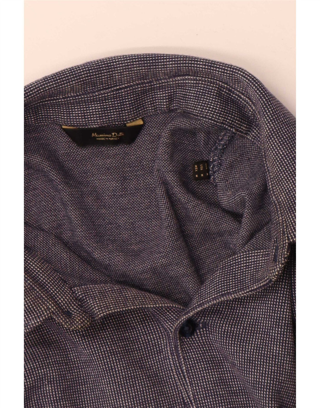 Massimo Dutti muška polo majica dugih rukava srednje tamnoplava