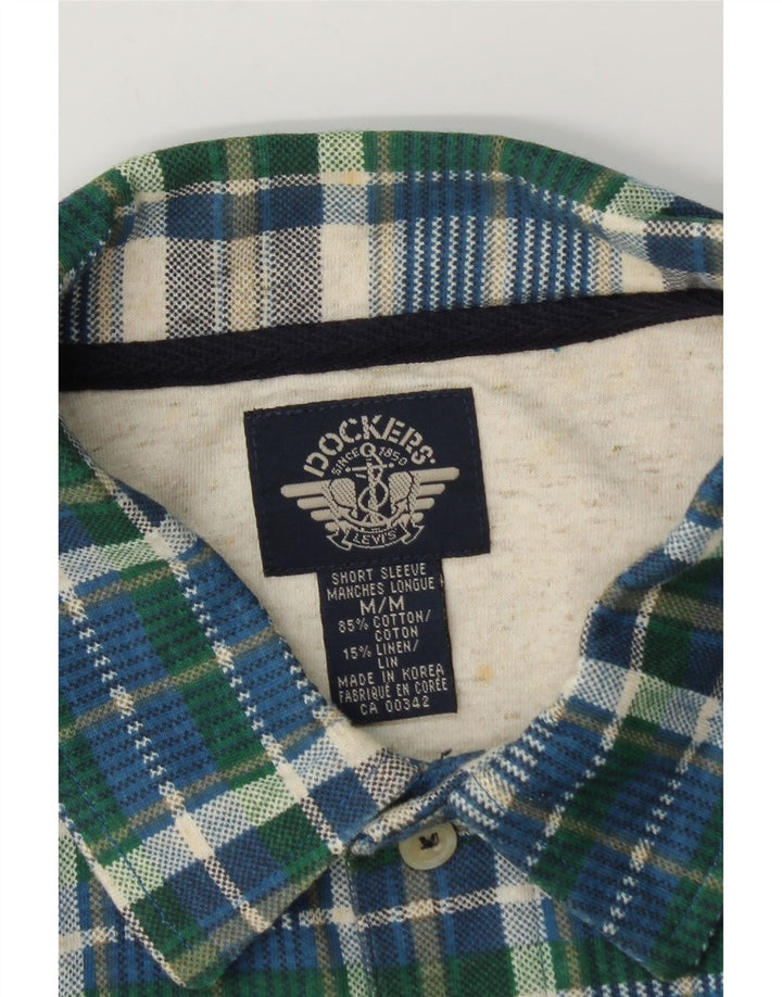 Dockers muška pulover košulja kratkih rukava Srednje plavi karirani pamuk