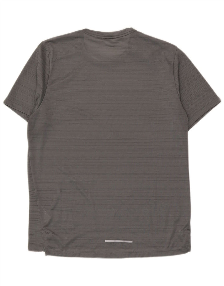 Nike Dri Fit majica kratkih rukava Srednje sivi prugasti poliester