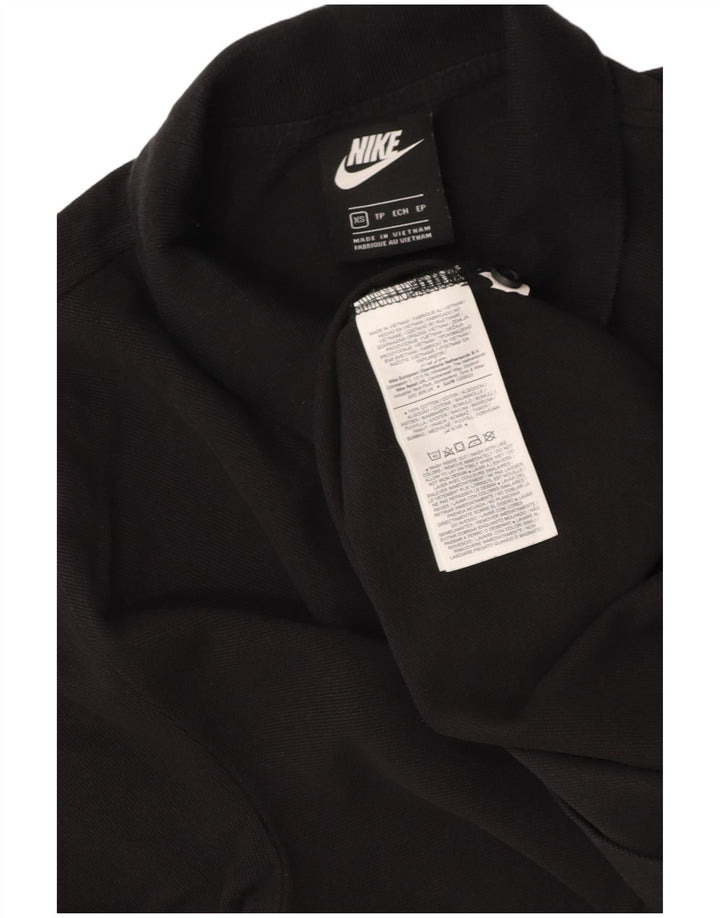 NIKE Mens Polo Shirt XS Black Cotton