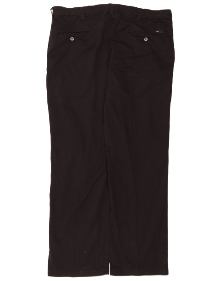 LEE muške ravne chino hlače prilagođenog kroja W40 L32 crni pamuk