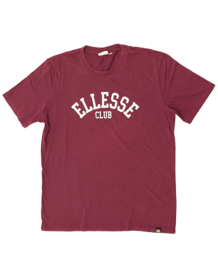 Ellesse Muška majica kratkih rukava s grafičkim motivima, veliki, kestenjasti pamuk