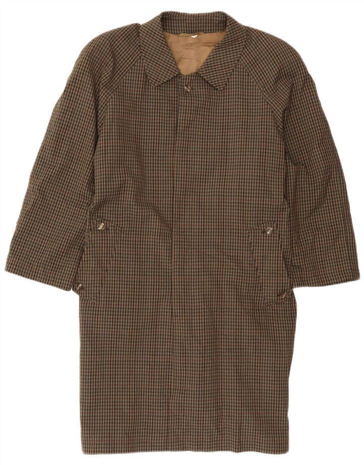 Vintage ženski kaput UK 18 XL smeđi gingham