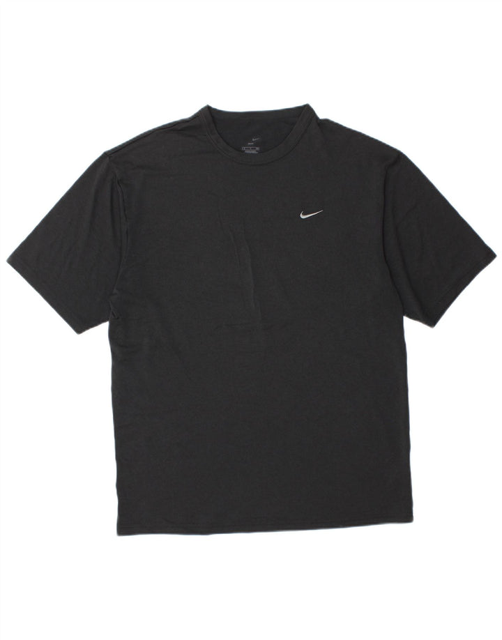 Nike Dri Fit majica kratkih rukava srednji crni poliester