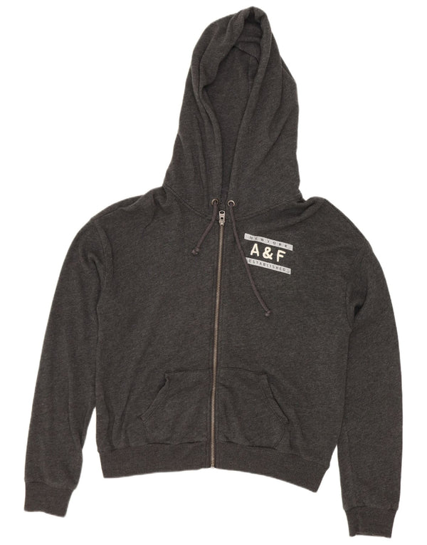 Abercrombie & Fitch Ženska majica s kapuljačom s patentnim zatvaračem UK 16 Velika siva