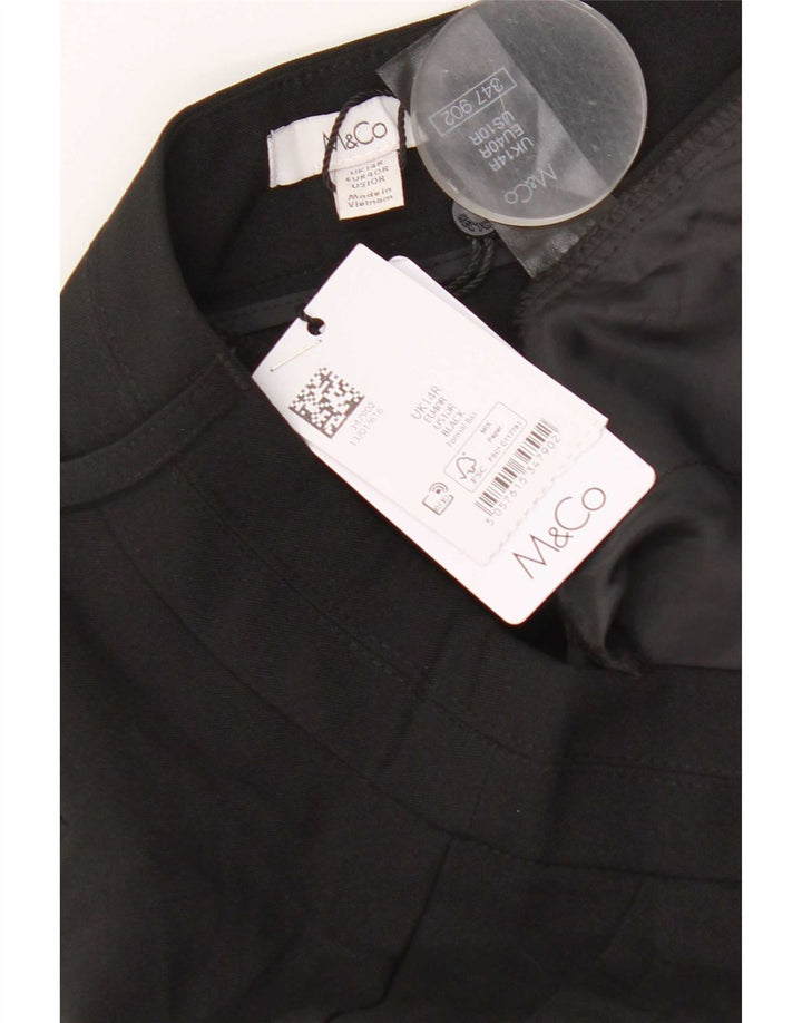 M&Co ženske chino hlače UK 14 Large W32 L29 crni poliester