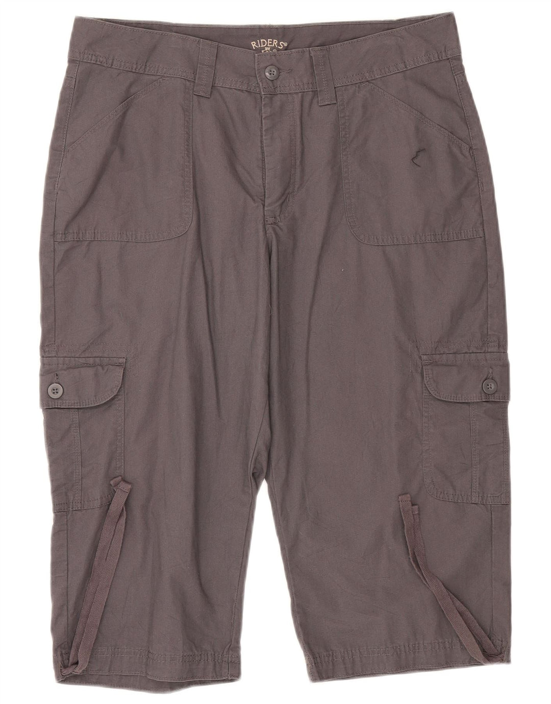LEE Womens Riders Cargo Bermuda Shorts US 14 Large W32  Grey Cotton