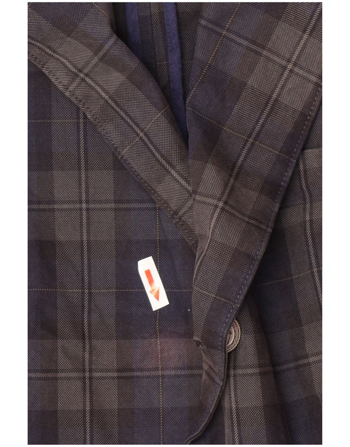 Jaggy muška jakna sa 3 gumba IT 48 srednje tamnoplavi karirani pamuk