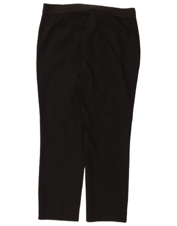 Zara ženske ravne chino hlače 2XL W34 L27 crni pamuk