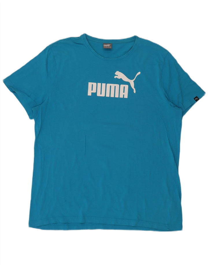 Puma muška majica s grafičkim motivima 2XL plavi pamuk