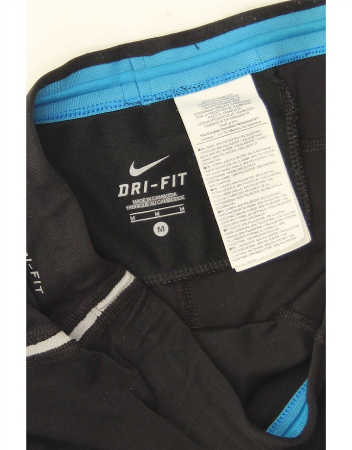 Nike Ženske Dri Fit Leggings UK 12 Srednje crni poliester