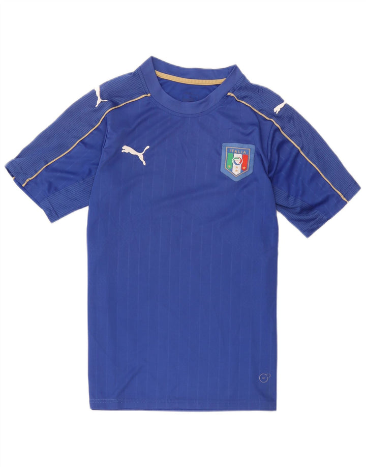 Puma Mens Italia Graphic T-Shirt Top srednje plavi poliester