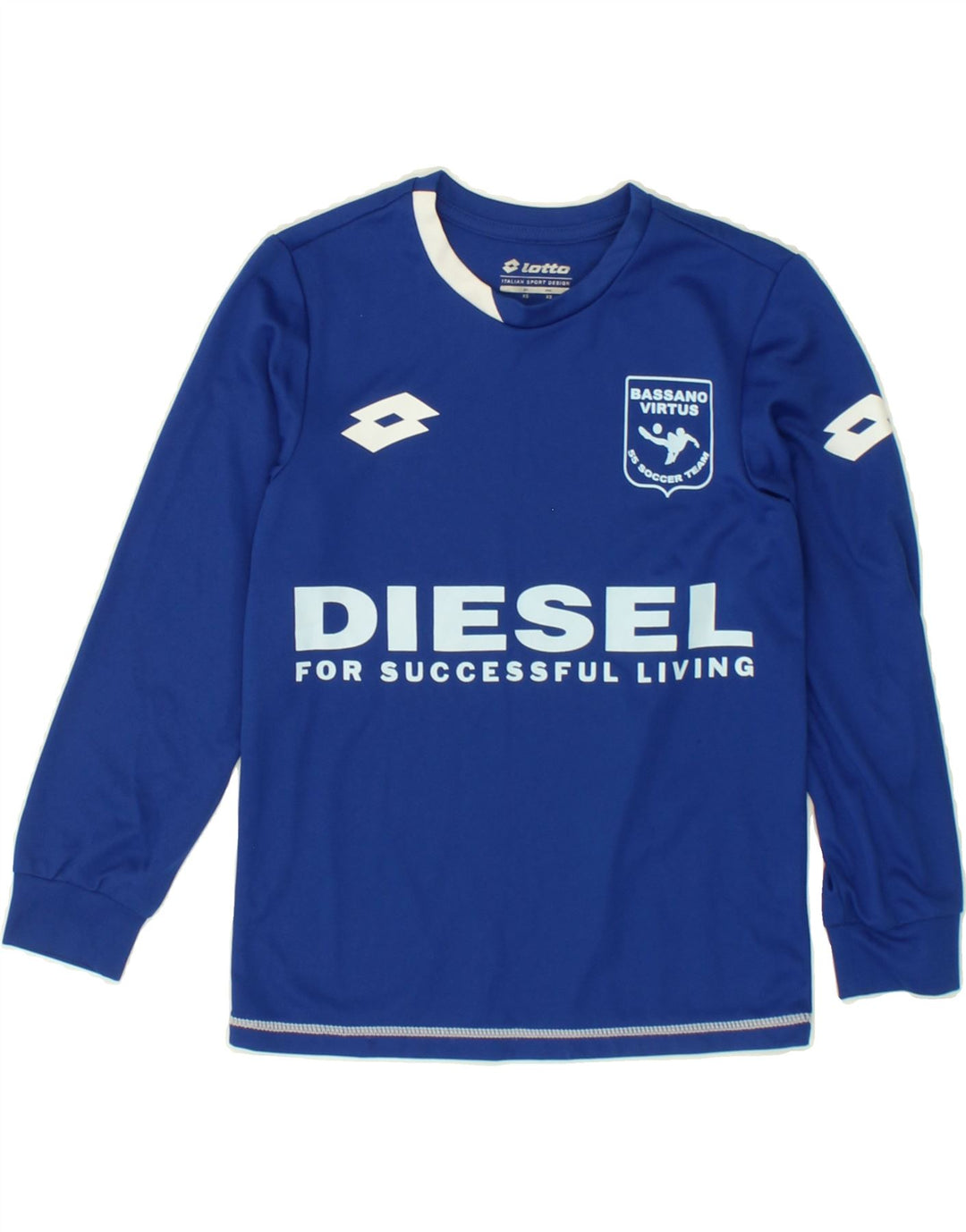 LOTTO Boys Graphic Top Long Sleeve 6-7 Years XS Blue Polyester Vintage Lotto and Second-Hand Lotto from Messina Hembry 