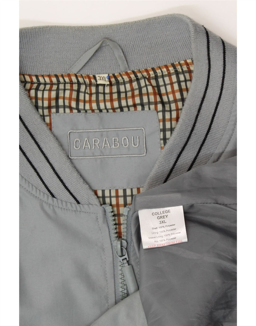 CARABOU muška bomber jakna UK 46 3XL sivi poliester