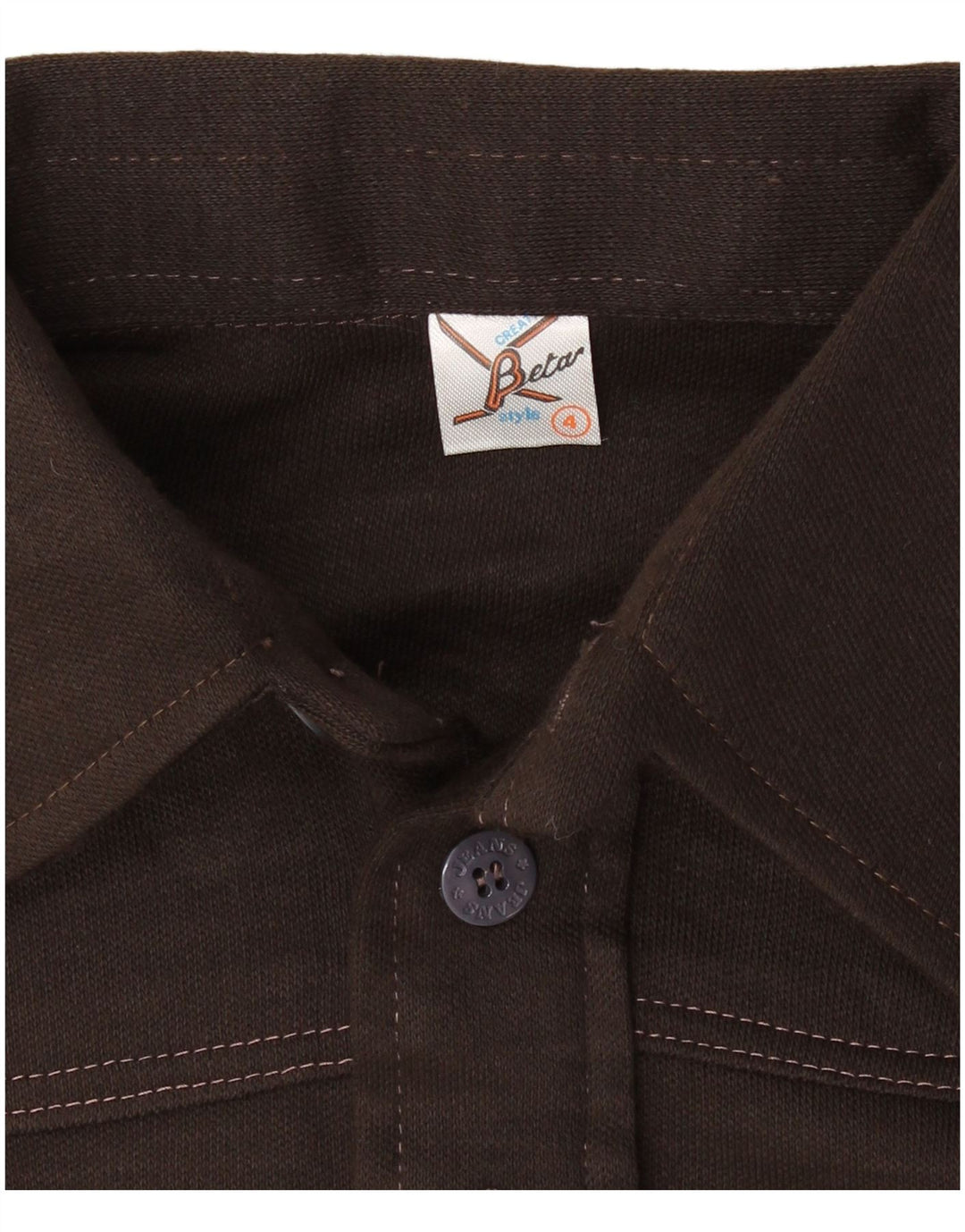 BETA Muška polo majica dugih rukava, mala smeđa