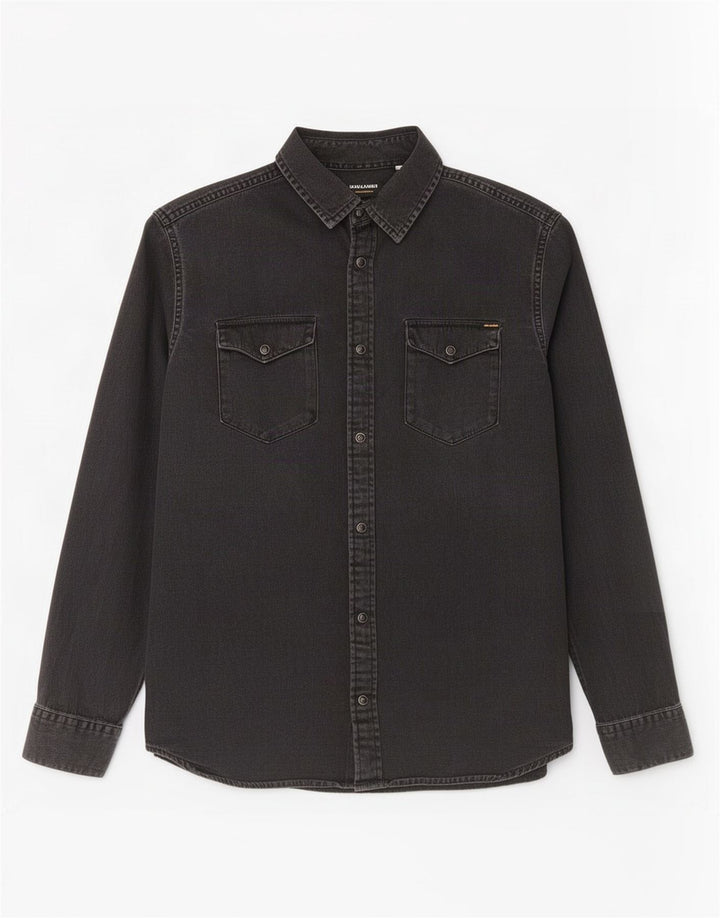 Jack & Jones muška traper košulja velika crna pamučna