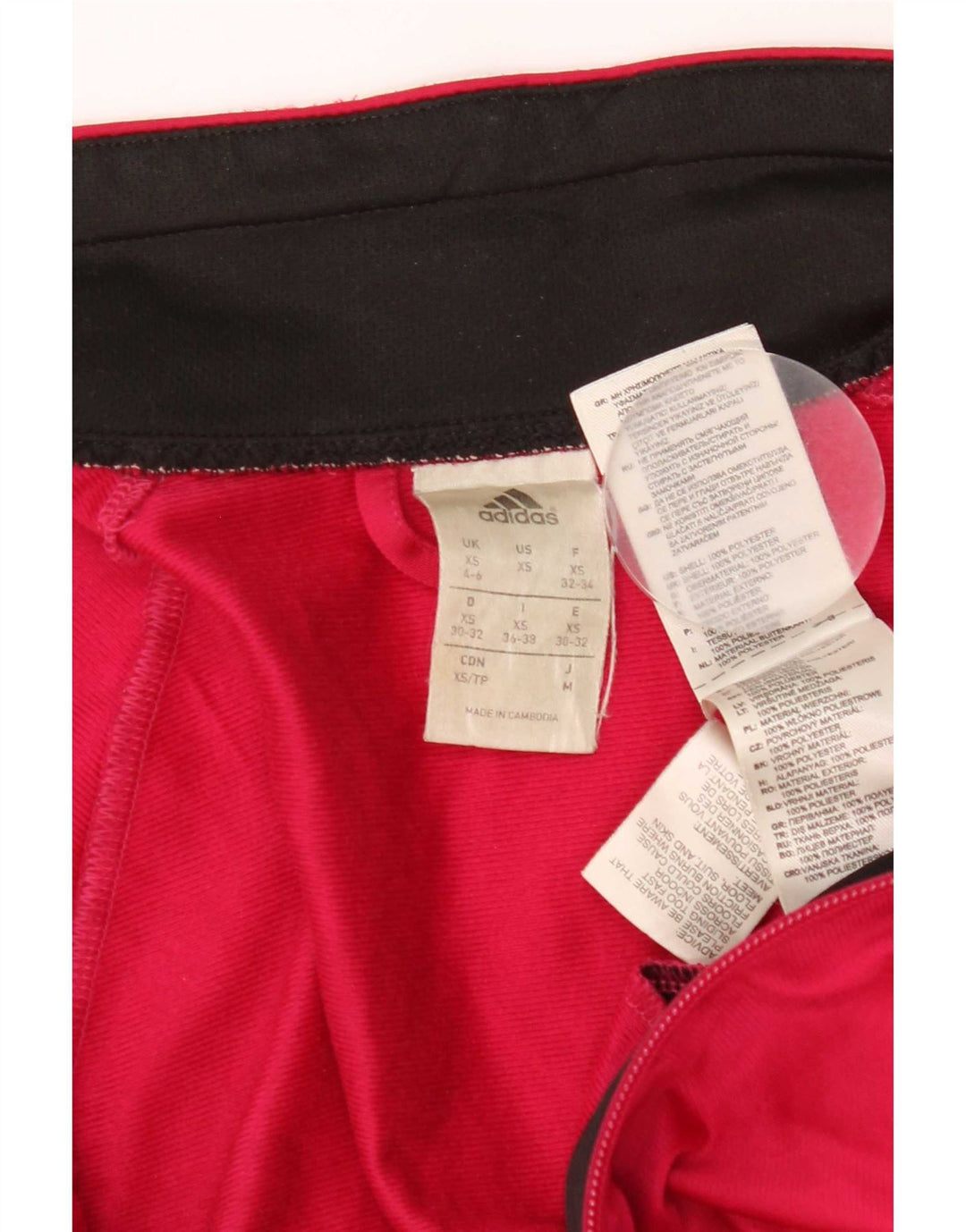 Adidas ženska gornja jakna trenirke UK 4/6 XS ružičasti poliester