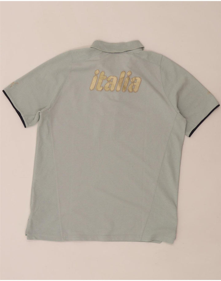 Puma Mens Italia Graphic Polo majica Srednje plavi pamuk