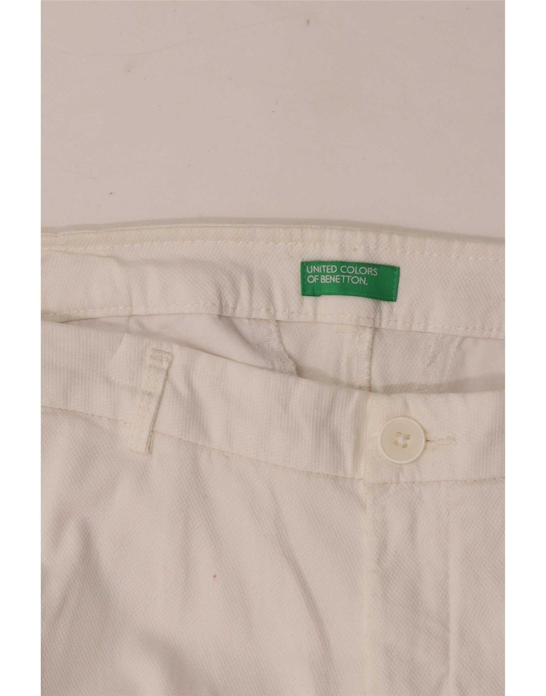 Benetton ženske ravne skraćene hlače W32 L25 Bijele