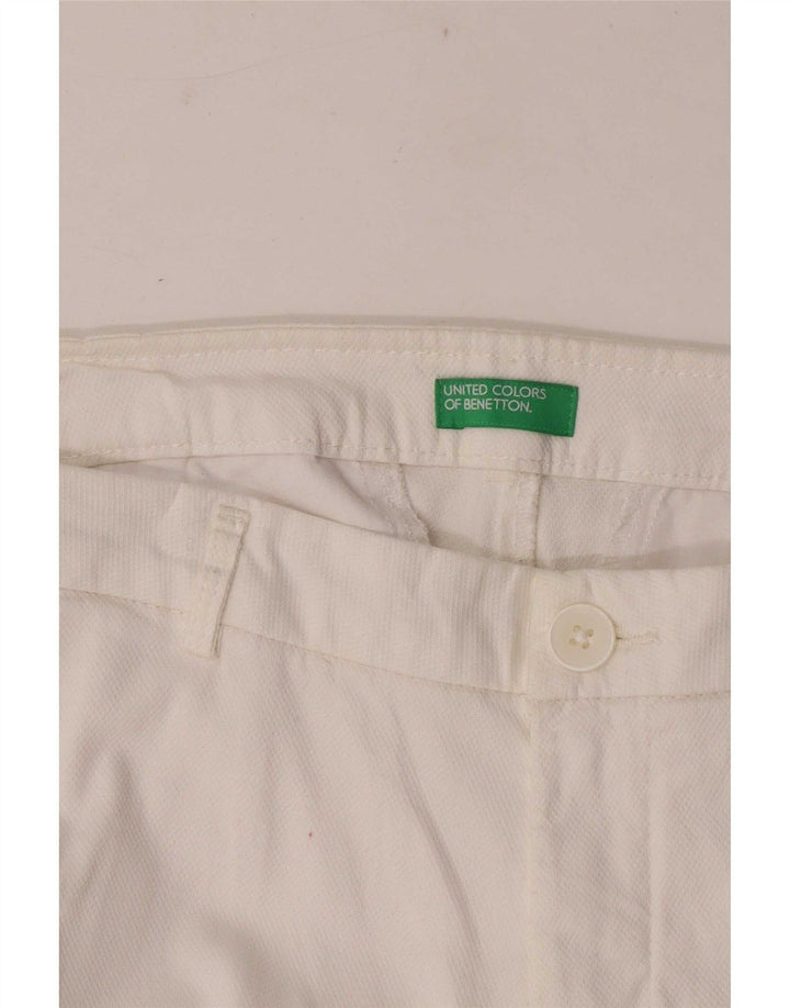 Benetton ženske ravne skraćene hlače W32 L25 Bijele
