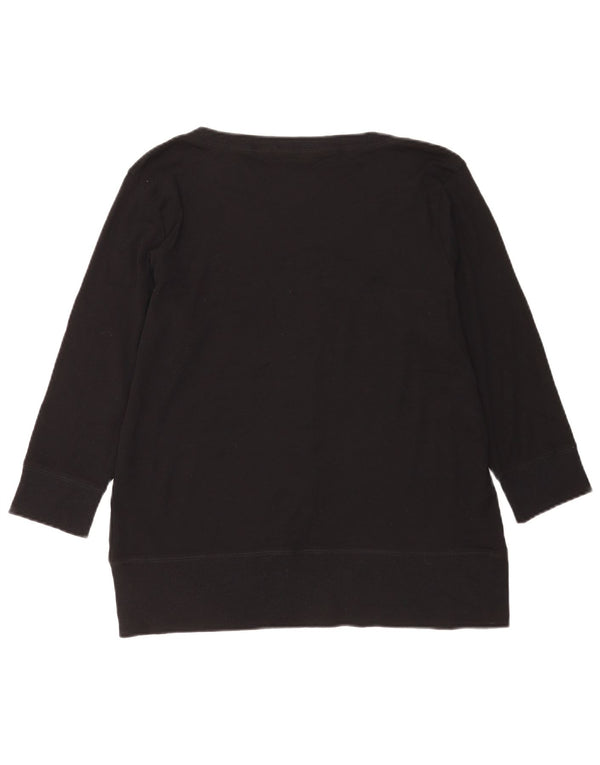 Marks & Spencer ženski džemper s 3/4 rukavima UK 20 2XL crni pamuk