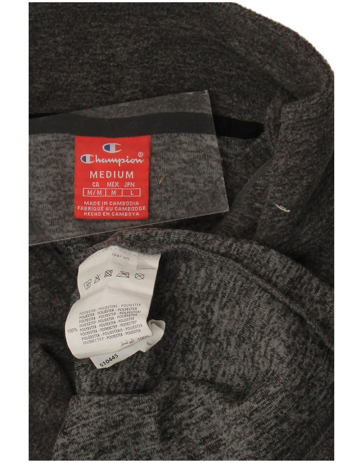 CHAMPION Muški džemper od flisa s patentnim izrezom, srednje sivi pjegavi poliester