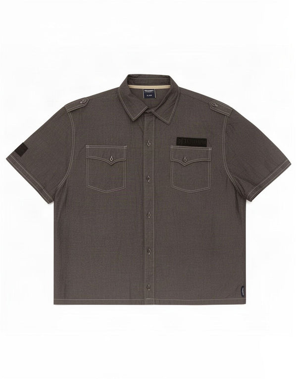 Triumph Mens Graphic Short Sleeve Shirt XL Grey Cotton