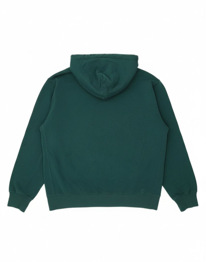 PUMA Mens Hoodie Jumper Medium Green Cotton