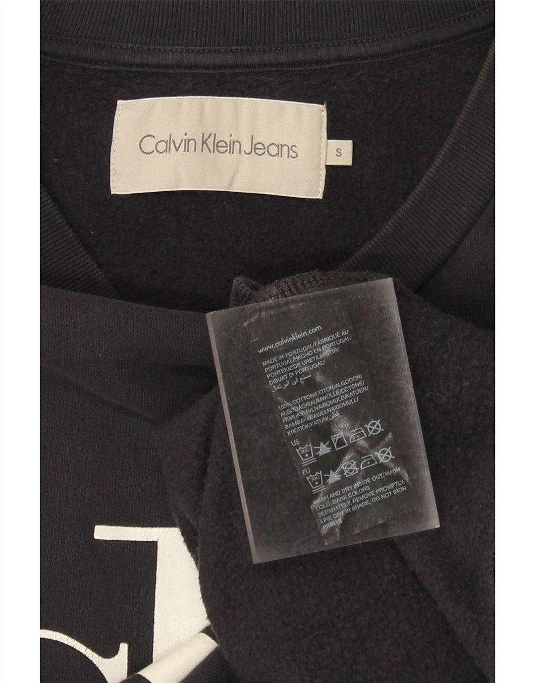 CALVIN KLEIN JEANS Muški džemper s trenirkom s motivima, mali crni