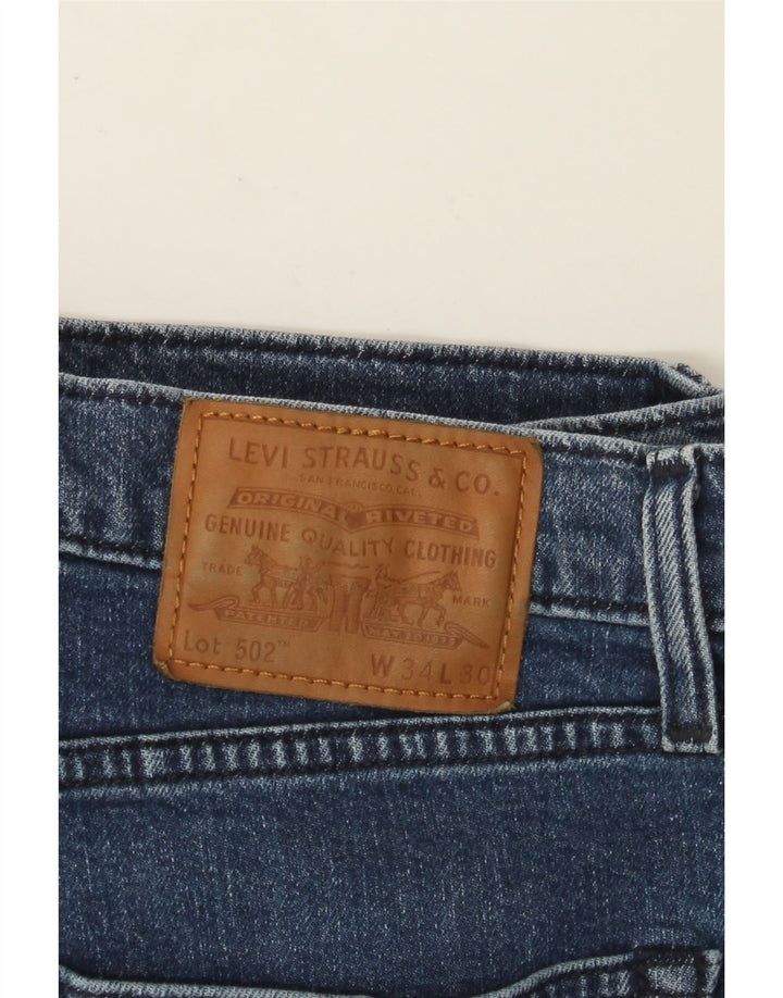 LEVI'S Muške 502 sužene traperice W34 L30 Plavi pamuk