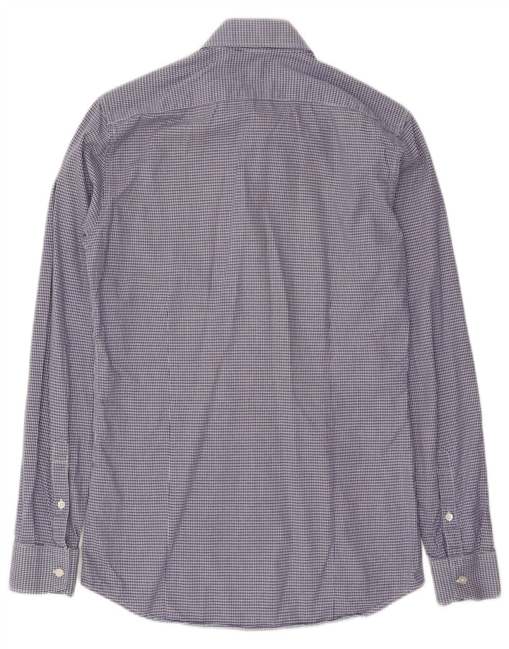 Reiss muška uska košulja XS plavi pamuk u obliku ptičje zube