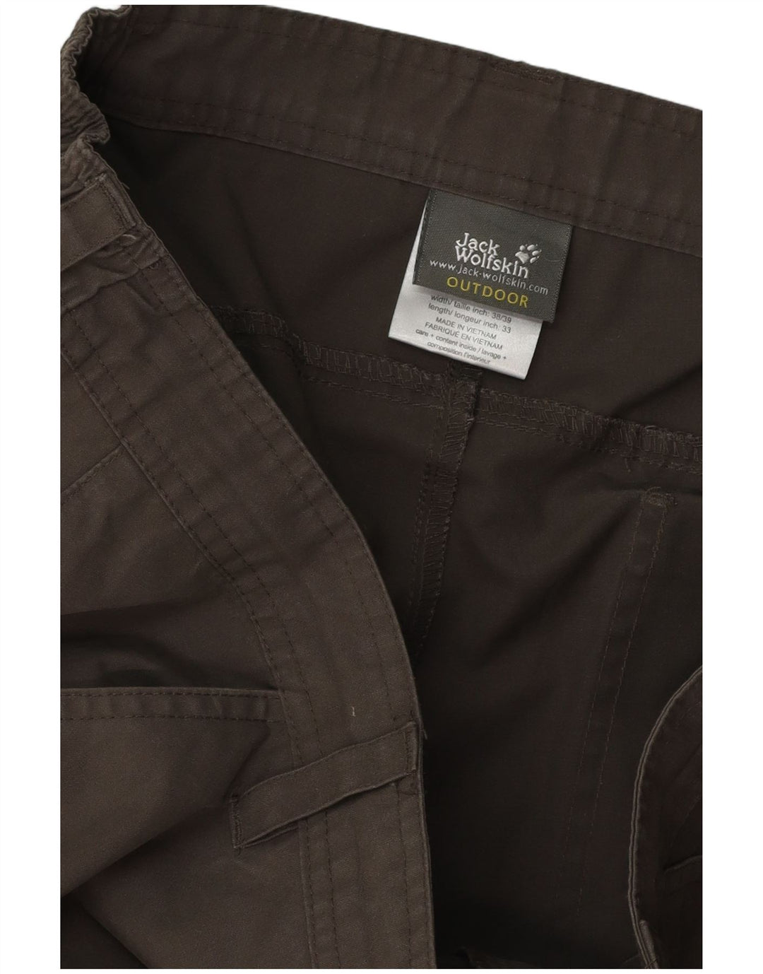 JACK WILLS Mens Straight Cargo Trousers W39 L33 Brown