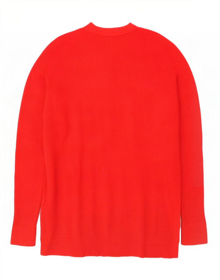 Marks & Spencer ženski veliki džemper s V-izrezom UK 10 Small Red