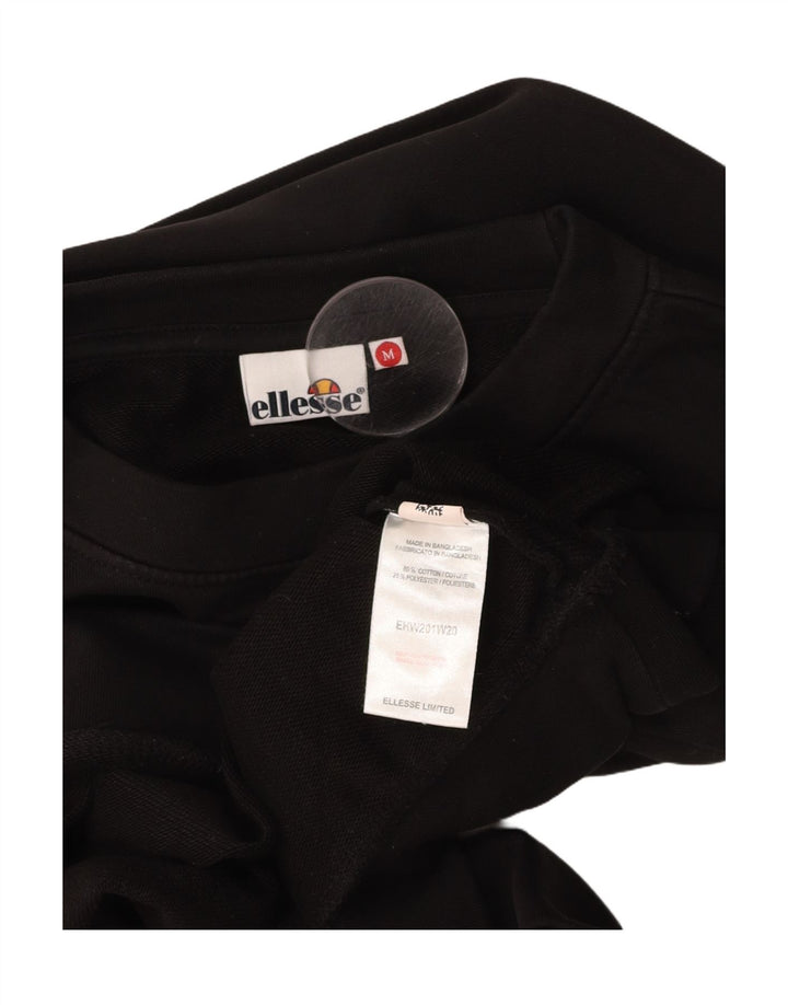 ELLESSE Ženska prekomjerna kratka majica s motivima UK 14 srednje crna