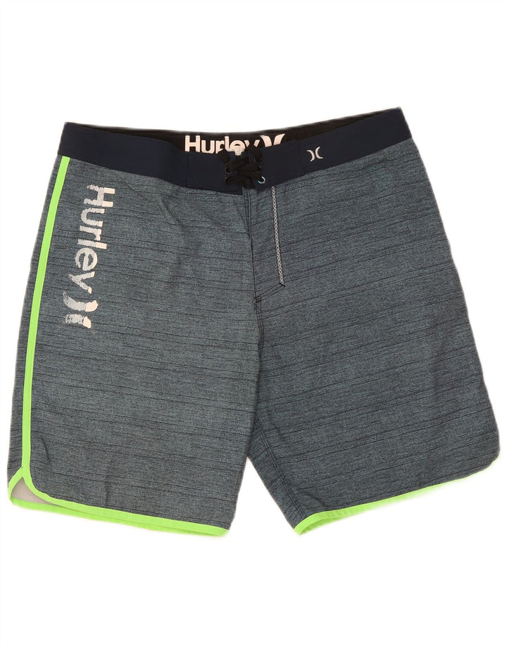 Hurley muške kratke hlače za plivanje s velikim plavim prugama od poliestera