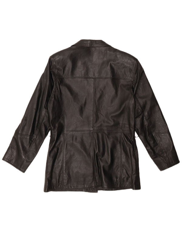 VINTAGE ženska kožna jakna UK 14 srednje crna