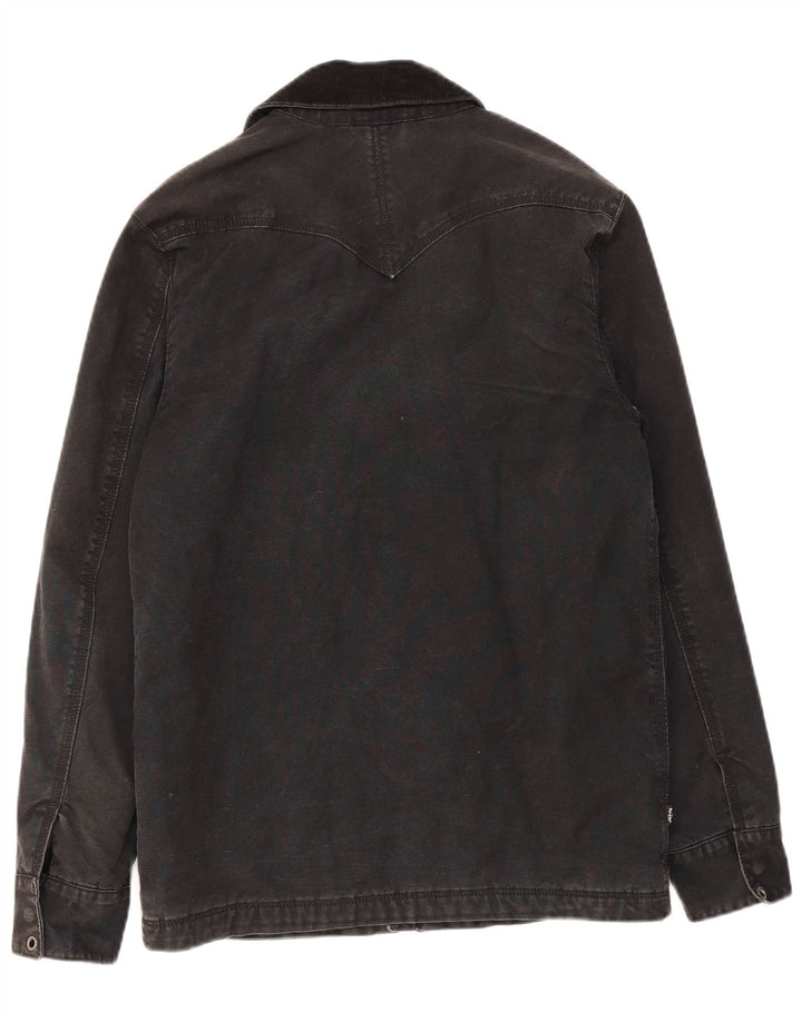 LEVI'S Mens Utility Jacket UK 36 Small Black Cotton