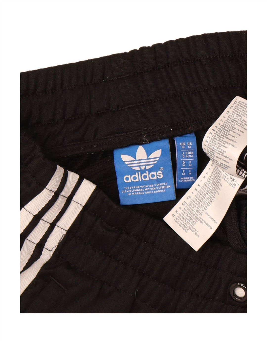 ADIDAS Mens Tracksuit Trousers Joggers Medium  Black Polyester