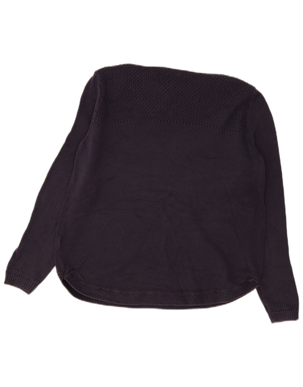 Marks & Spencer ženski džemper s veznim izrezom UK 18 XL tamnoplavi pamuk