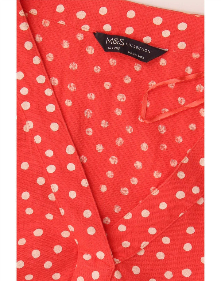 Marks & Spencer ženska plašt haljina UK 16 velike crvene točkice