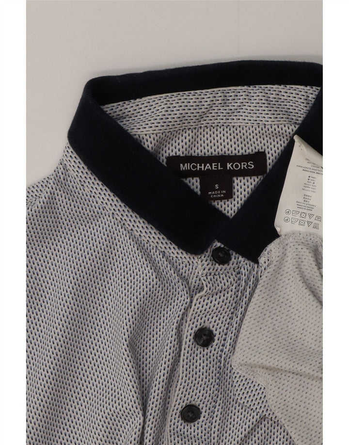 Michael Kors muška polo majica s malim plavim točkama od pamuka