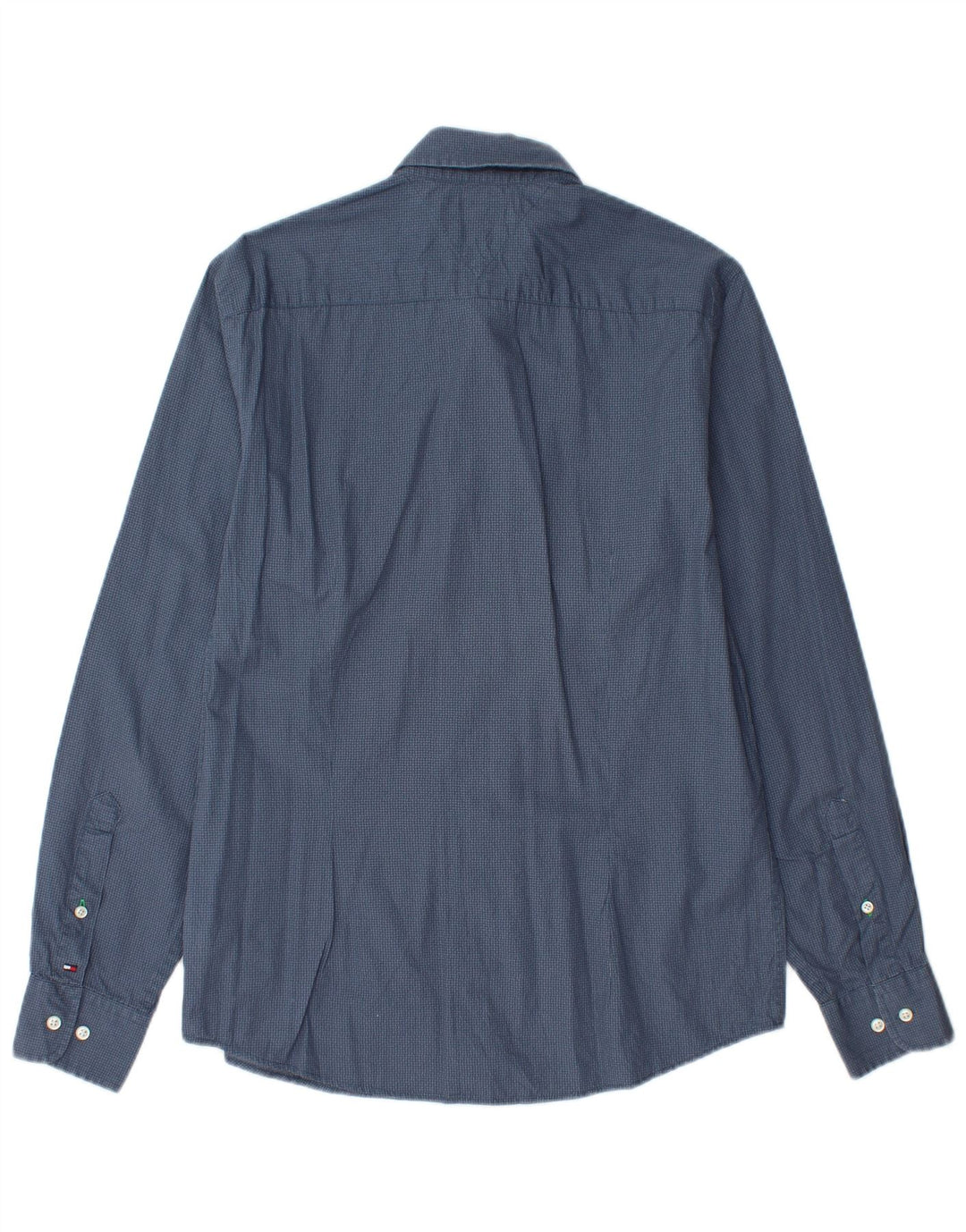 TOMMY HILFIGER Muška uska košulja od pamuka srednje plave točke