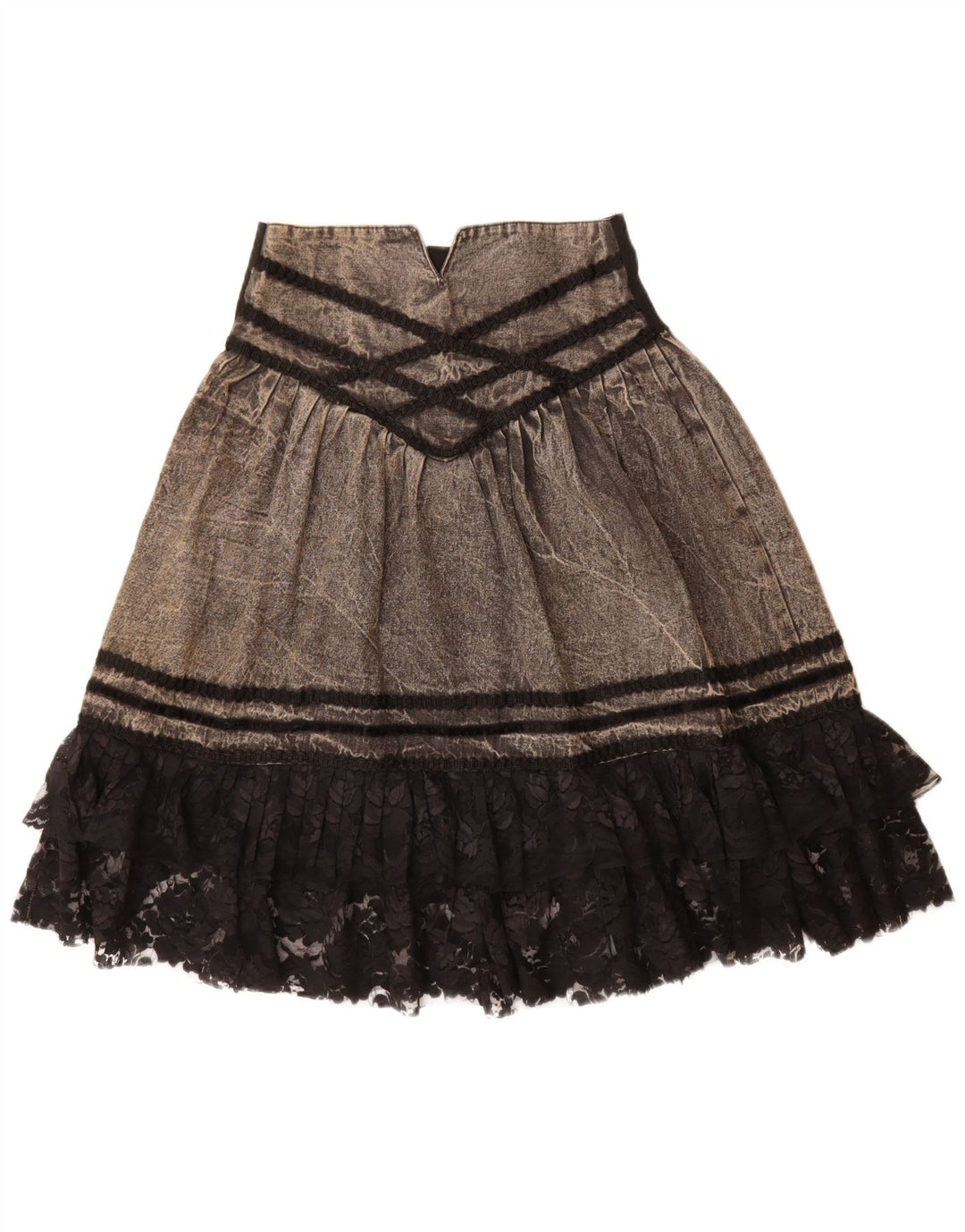 VINTAGE ženska traper suknja W28 srednje siva