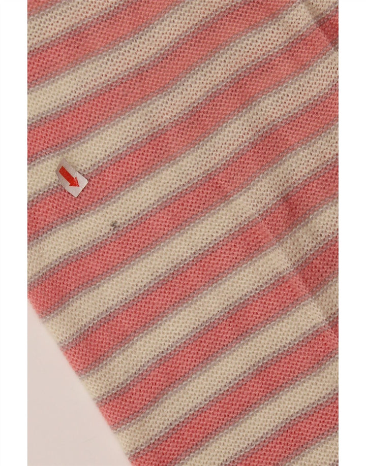 VINTAGE ženski džemper s morskim izrezom UK 14 srednje ružičaste boje